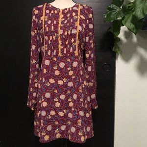 Long sleeve mini dress